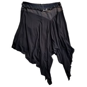 Y2K black asymmetrical BEBE skirt
